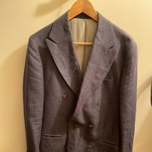 SuitSupply double breasted blazer navy 36R